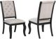 Coaster® Phelps 2-Piece Distressed Noir/Tan Upholstered Dining Side Chair Set-0