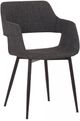 Armen Living Ariana Charcoal Open Back Dining Accent Chair-0