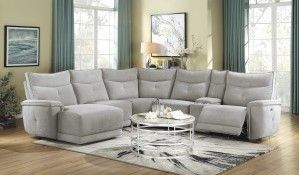 Mazin Furniture Tesoro Mist Gray Left Side Chaise-2