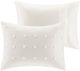 Olliix by Urban Habitat Ivory King/California King Brooklyn Cotton Jacquard Duvet Cover Set-3