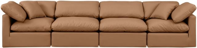 Meridian Furniture Indulge 4-Piece Cognac Modular Sectional Sofa-1