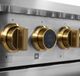 Kucht Professional KX Series 48" Stainless Steel Pro Style Dual Fuel Range with Gold Accents and Kucht Horus Thermostat-3