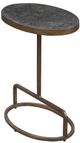 Uttermost® Jessenia Dark Gray Bluestone Top Accent Table with Antiqued Brushed Gold Base-3