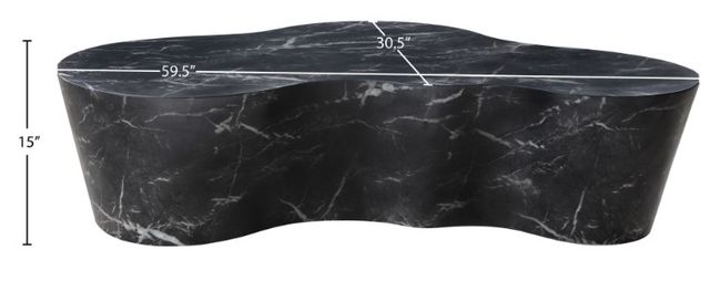 Meridian Furniture Monza Black Marble Coffee Table-4