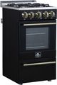 FORNO® Lamazze Alta Qualita 20" Black Freestanding Gas Range-2