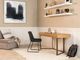 Transformer Table Transformer Scandinavian Oak Table to Desk with Gold Base-5