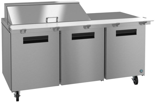 Hoshizaki 72" 21.25 Cu. Ft. Stainless Steel Three Section Mega Top Prep Table Refrigerator-1