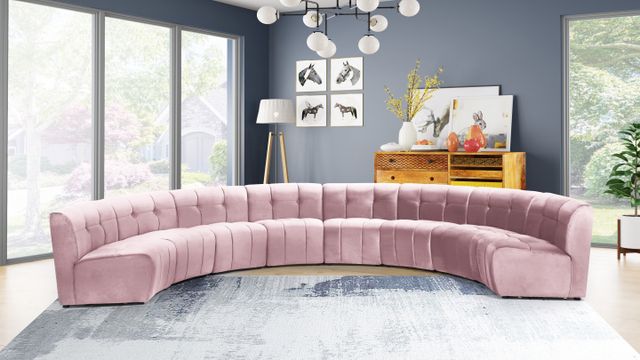 Meridian Furniture Limitless 8-Piece Pink Velvet Modular Sectional-1