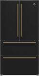 FORNO® Espresso Moena 36" 19.2 Cu. Ft. Black French Door Refrigerator-0