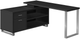 Monarch Specialties Inc. Black/Silver L Shaped Computer Desk-0