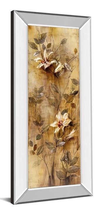 Classy Art Candlelight Lilies Il by Douglas Mirrored Frame Wall Art-1