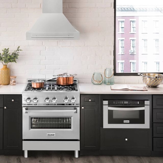 ZLINE 30" Stainless Steel Wall Mounted Range Hood with Handle-1