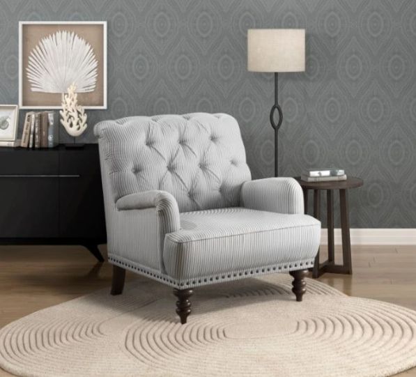 Homelegance® Holland Park Gray/White Accent Chair-1