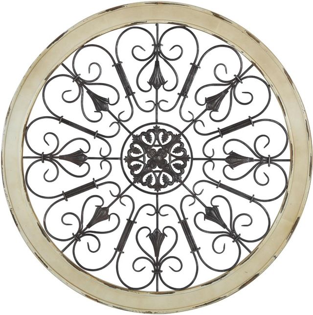 Deco Marche White Scroll Window Wall Decor-0