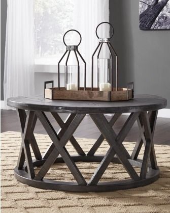 Signature Design by Ashley® Sharzane 3-Piece Grayish Brown Living Room Table Set-3