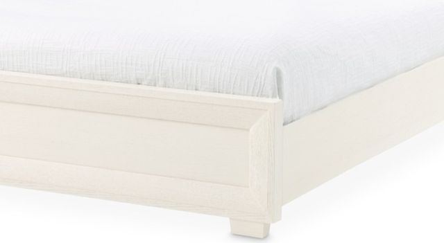 Michael Amini® Portrait Alabaster White King Panel Bed with LED Lights-1
