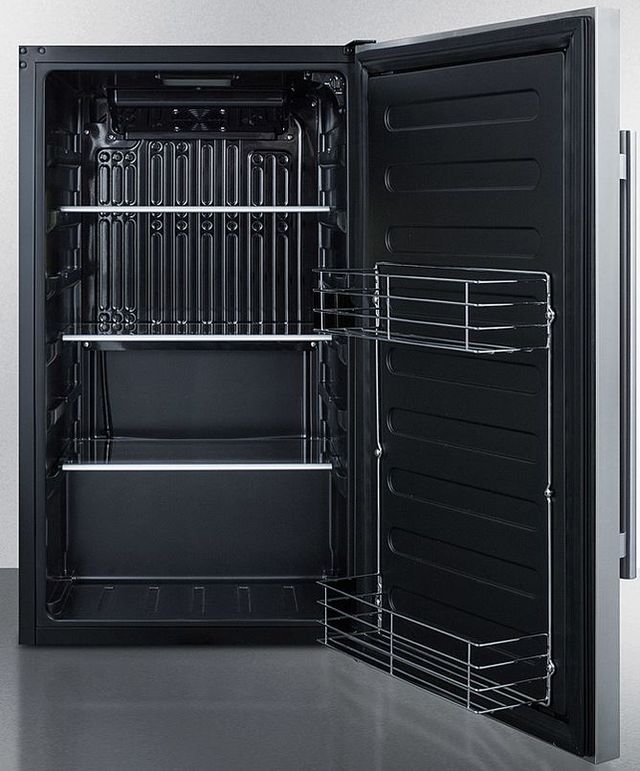Summit® 3.13 Cu. Ft. Stainless Steel Shallow Depth Outdoor Built In All Refrigerator-2