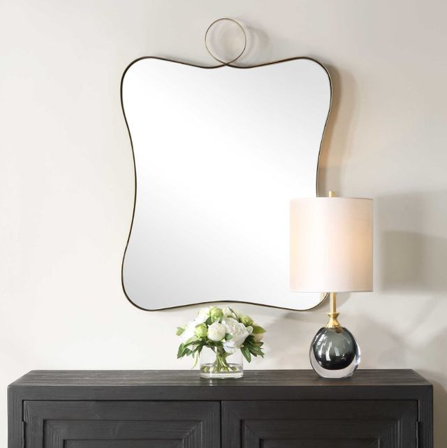 Uttermost® Talia Antique Brass Vanity Mirror-1