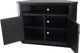 American Heartland Manufacturing Rustic Antique Black Tall Corner TV Cart-1