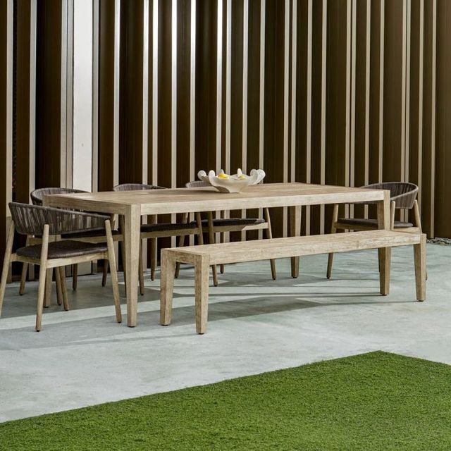 Uttermost® Kirkham Wheat Wooden Outdoor Bench-1