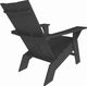 Unwasted® Tranquil Black Plastic Outdoor Adirondack Chair-2