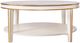 Ella Home Lilly Glass Top Round Coffee Table with Antique White Base-0