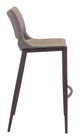Zuo® Ace Gray & Walnut Set of 2 Bar Chairs-2