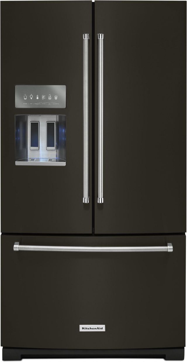 KitchenAid® 26.8 Cu. Ft. Black Stainless Steel with PrintShield™ Finish French Door Refrigerator-0