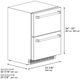 ZLINE Autograph Edition Touchstone 24 " 4.6 Cu. Ft. Black Stainless Steel Doors and Champagne Bronze Helix Handles 168 Can Outdoor-Rated Dual Refrigerator Drawer -2