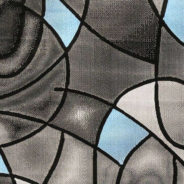 Furniture of America® Sivas Charcoal Blue Small Area Rug-2