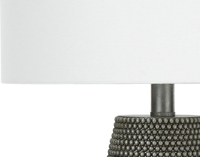 Monarch Specialties Inc. 24"H Grey Resin Table Lamp-2