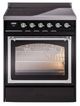 Ilve® Nostalgie II Noblesse 30'' Glossy Black Pro Style Induction Range with Chrome Trim-0