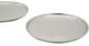 A & B Home Walbrook 2-Piece Silver Decorative Round Plate Set-3