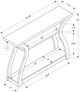 Monarch Specialties Inc. 47"L Dark Taupe Hall Console Table -2