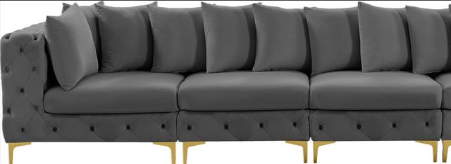 Meridian Furniture Tremblay Grey Velvet 138" Modular Sofa-2