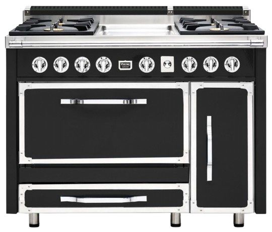 Viking® Tuscany 48" Antique Bronze Pro Style Dual Fuel Range with 2 Induction-0