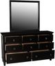 New Classic® Home Furnishings Tamarack Black Dresser and Mirror Set-3