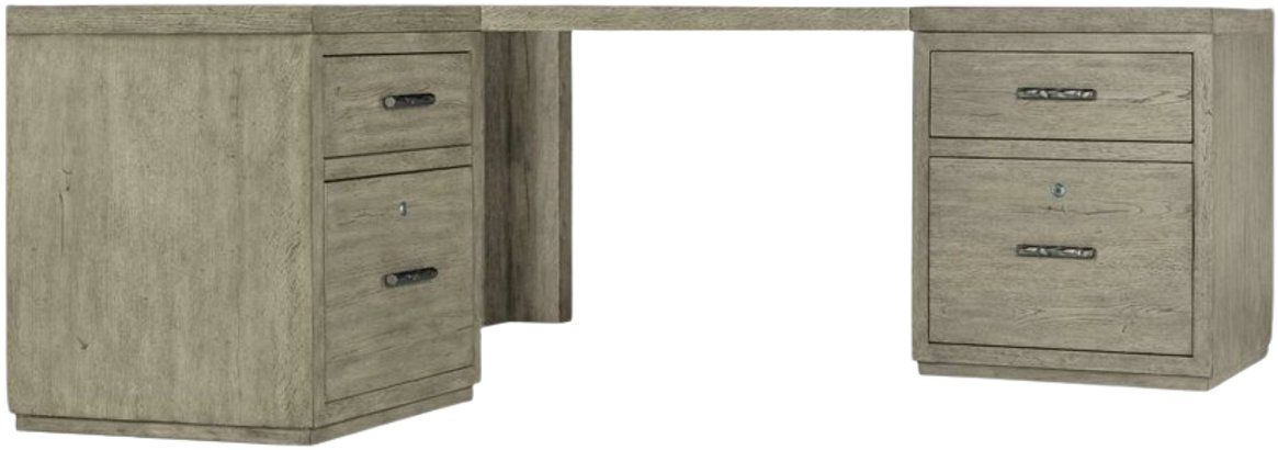 Hooker® Furniture Linville Falls Mink Corner Combo Desk with Two Small Files