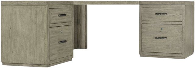 Hooker® Furniture Linville Falls Mink Corner Combo Desk with Two Small Files-0