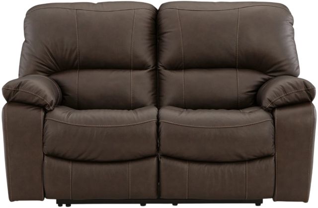 Signature Design by Ashley® Leesworth Dark Brown Power Reclining Loveseat-1