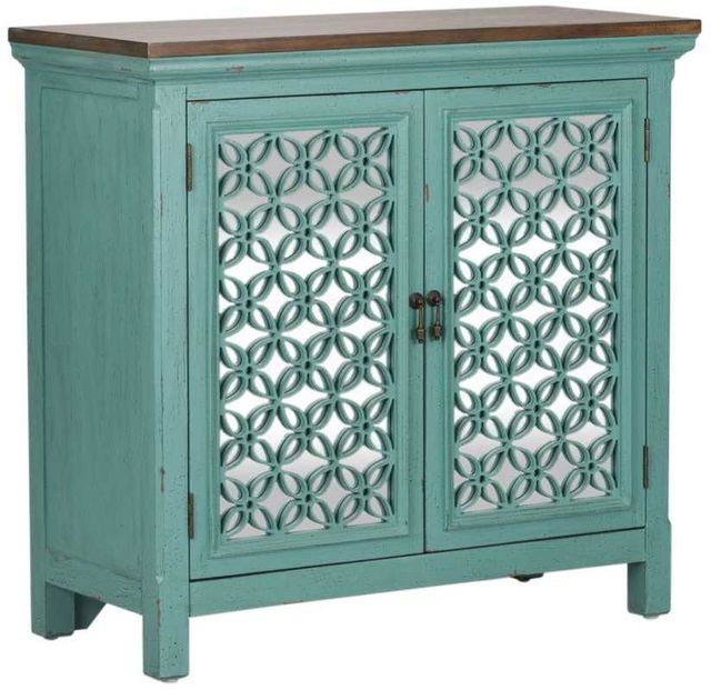 Liberty Furniture Kensington Brown/Turquoise 38" Accent Cabinet-0