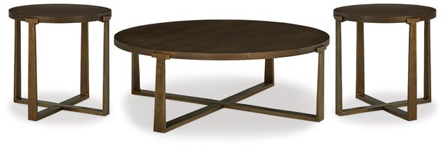 Signature Design by Ashley® Balintmore 3-Piece Brown/Gold Living Room Table Set-0