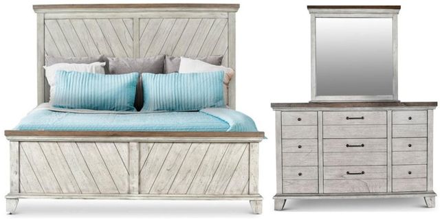 Steve Silver Co.® Bear Creek 3-Piece Ivory and Honey Smoke Queen Bedroom Set-0