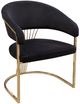 Diamond Sofa® Solstice Black/Polished Gold Dining Chair-0