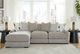 Benchcraft® Aslan Court 3-Piece Pebble Left-Arm Facing Sectional and Chaise-1