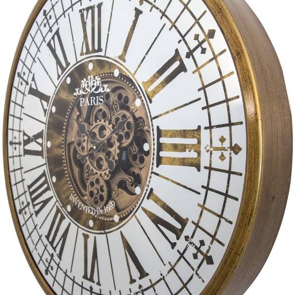 YHD Gold/White Wall Clock-2