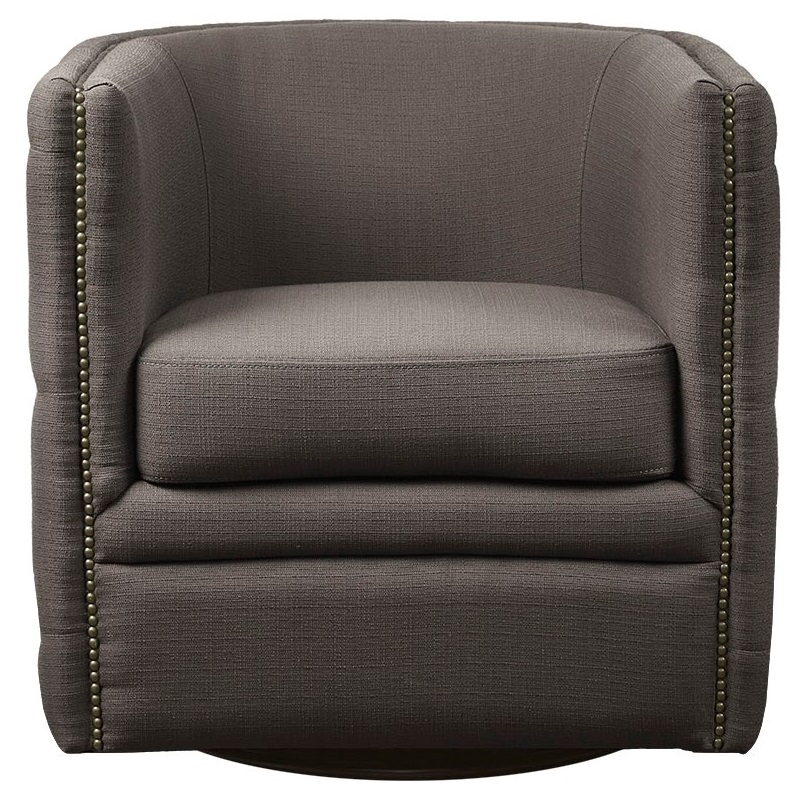 Olliix by Madison Park Capstone Taupe Swivel Chair | Bob