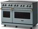 Viking® 5 Series 48" Novembery Sky Pro Style Induction Range with Brushed Brass Trim-2
