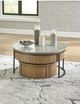 Signature Design by Ashley® Fridley 2-Piece Gray Nesting Coffee Table Set with Natural Drum Base -3