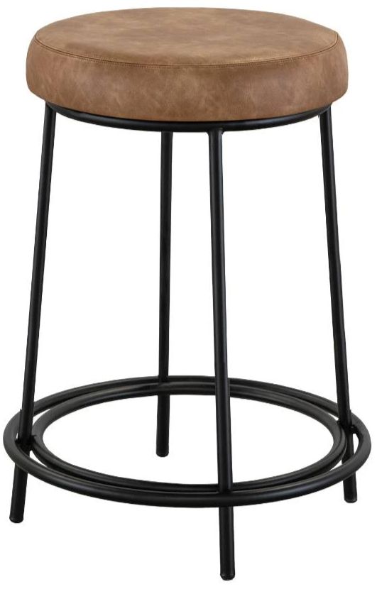 International Furniture Direct Frida Black/Orange Bar Stool-0